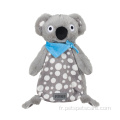 ours lapin gris brun chien peluche mignon design